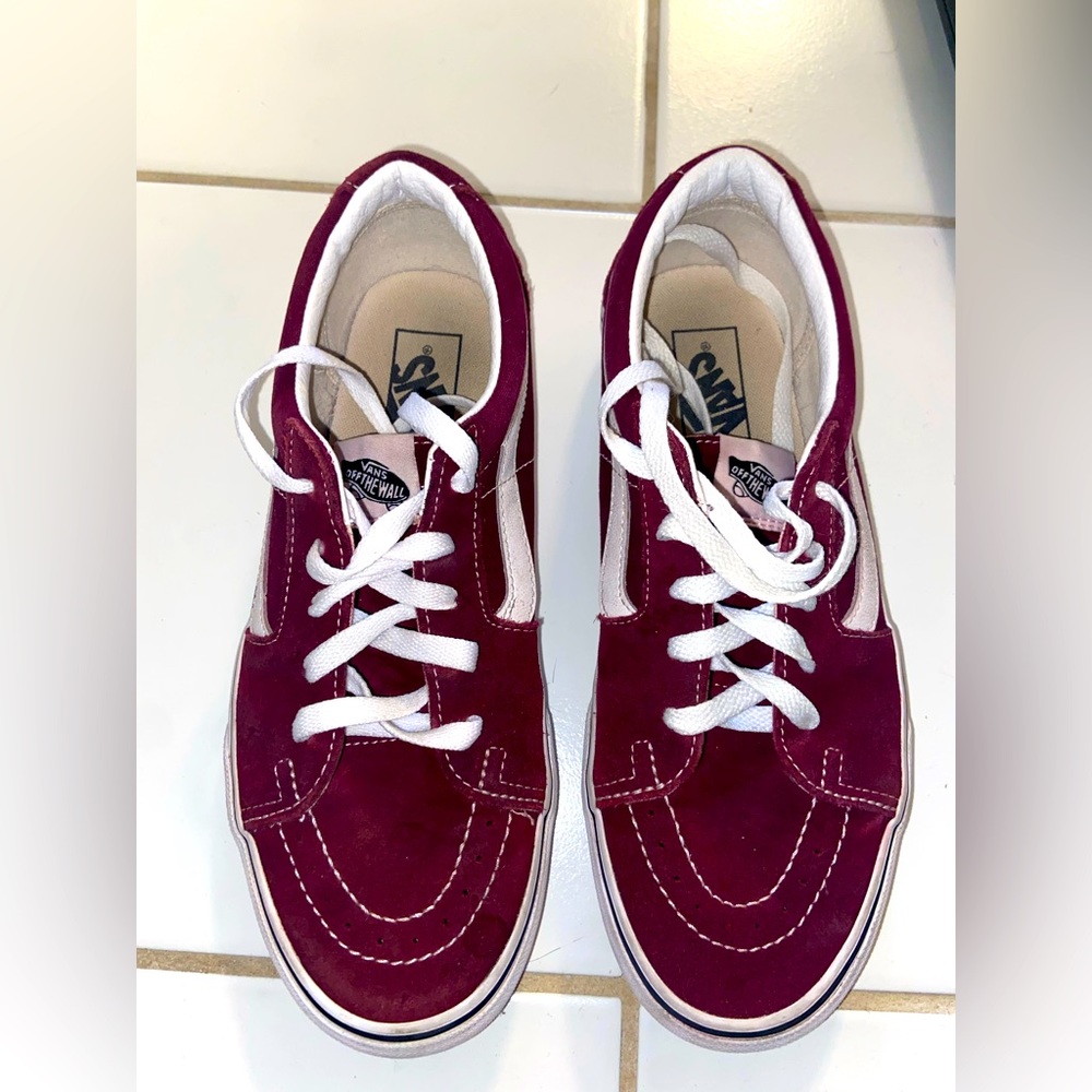 Vans Burgundy Old Skool Shoes 8.5 men/10 womens